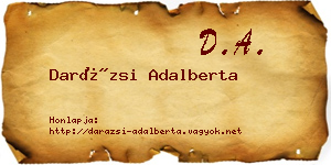 Darázsi Adalberta névjegykártya
